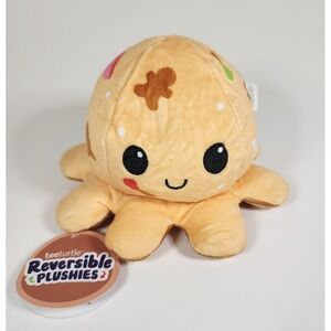 Teeturtle Reversible Plushie Moody Gingerbread Octopus‎ Christmas Plush NWOT